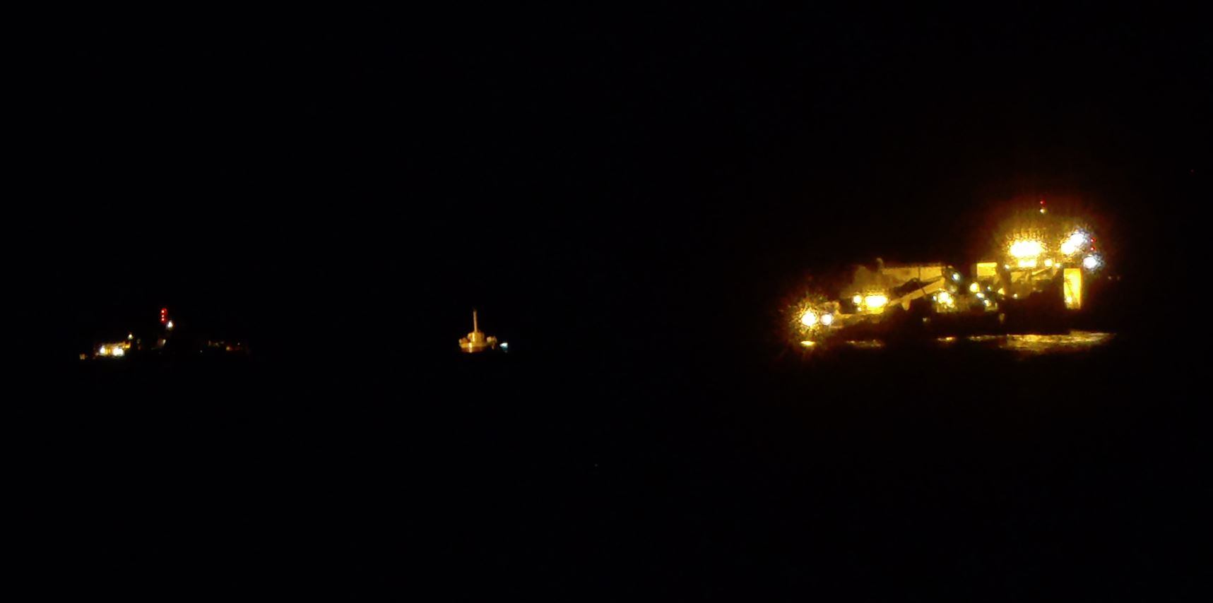 at night